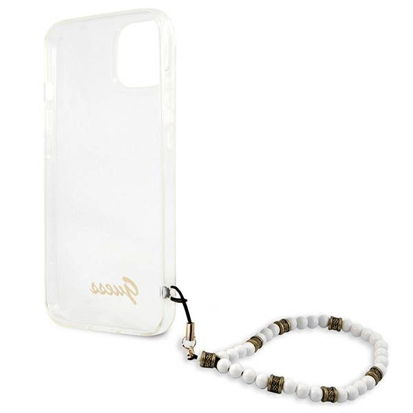 Etui Guess White Pearl na iPhone 13 - przezroczyste