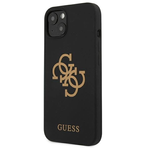 Etui Guess Silicone 4G Logo na iPhone 13 mini - czarne