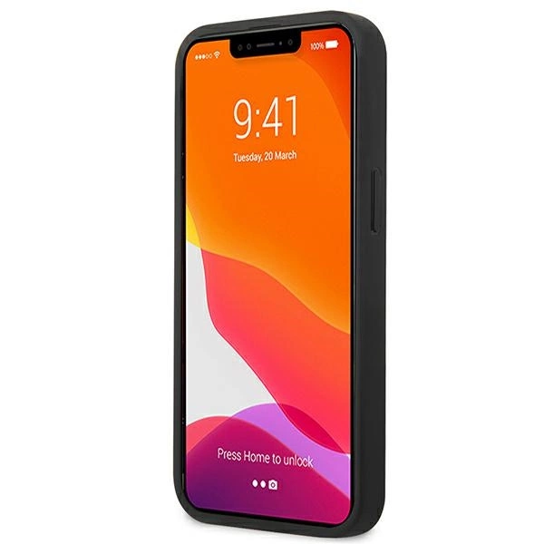 Etui Guess Saffiano Strap na iPhone 13 mini - szare