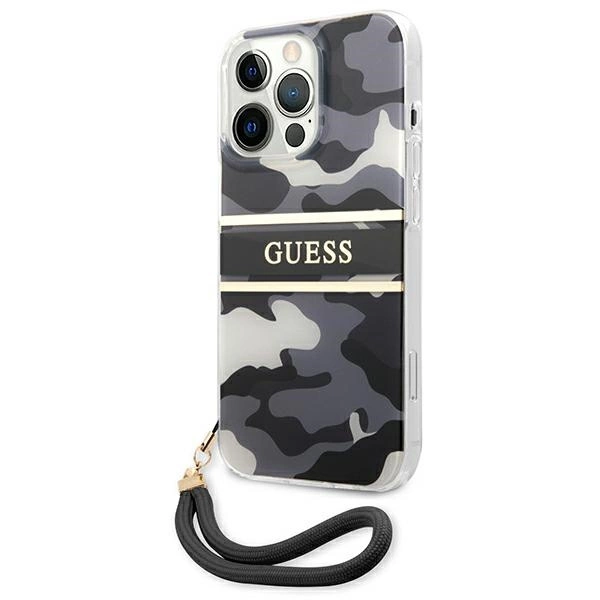 Etui Guess Camo Strap Collection na iPhone 13 Pro Max - czarne