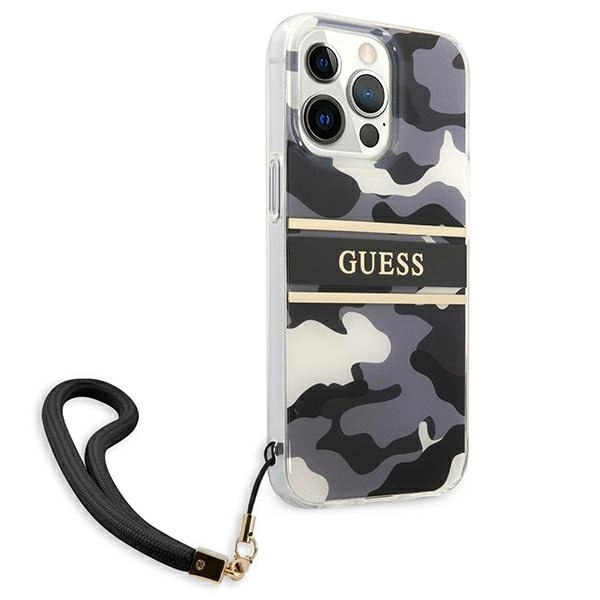 Etui Guess Camo Strap Collection na iPhone 13 Pro Max - czarne