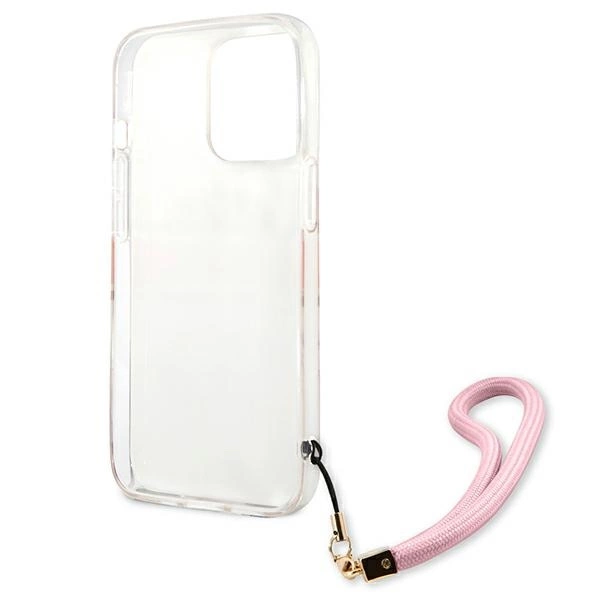 Etui Guess Camo Strap Collection na iPhone 13 Pro Max - różowe