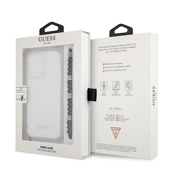 Etui Guess Black Pearl na iPhone 13 Pro Max - przezroczyste