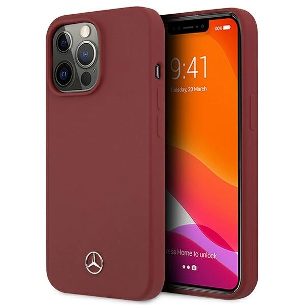 Etui Mercedes Silicone Line na iPhone 13 Pro / iPhone 13 - czerwone