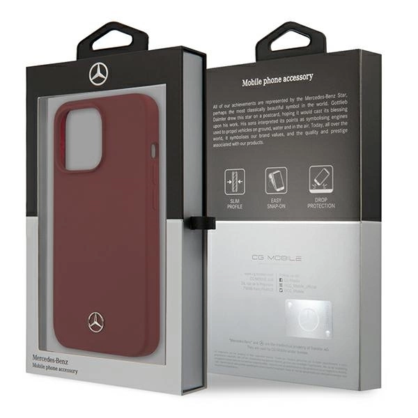 Etui Mercedes Silicone Line na iPhone 13 Pro / iPhone 13 - czerwone
