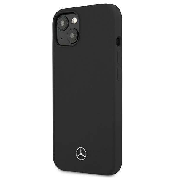 Etui Mercedes Silicone Line na iPhone 13 mini - czarne