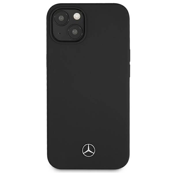 Etui Mercedes Silicone Line na iPhone 13 mini - czarne