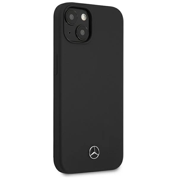 Etui Mercedes Silicone Line na iPhone 13 mini - czarne