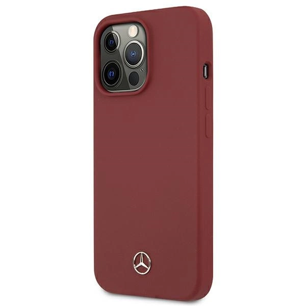 Etui Mercedes Silicone Line na iPhone 13 Pro Max - czerwone