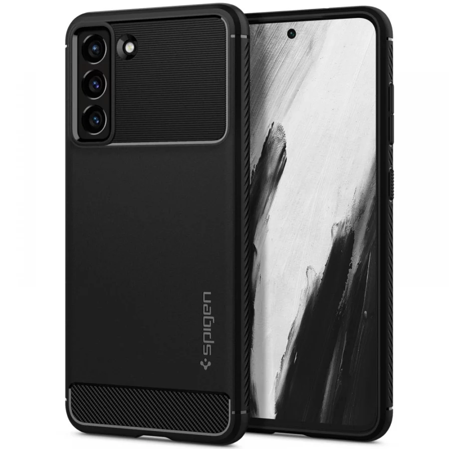 Etui Spigen Rugged Armor na Samsung Galaxy S21 FE - czarny mat