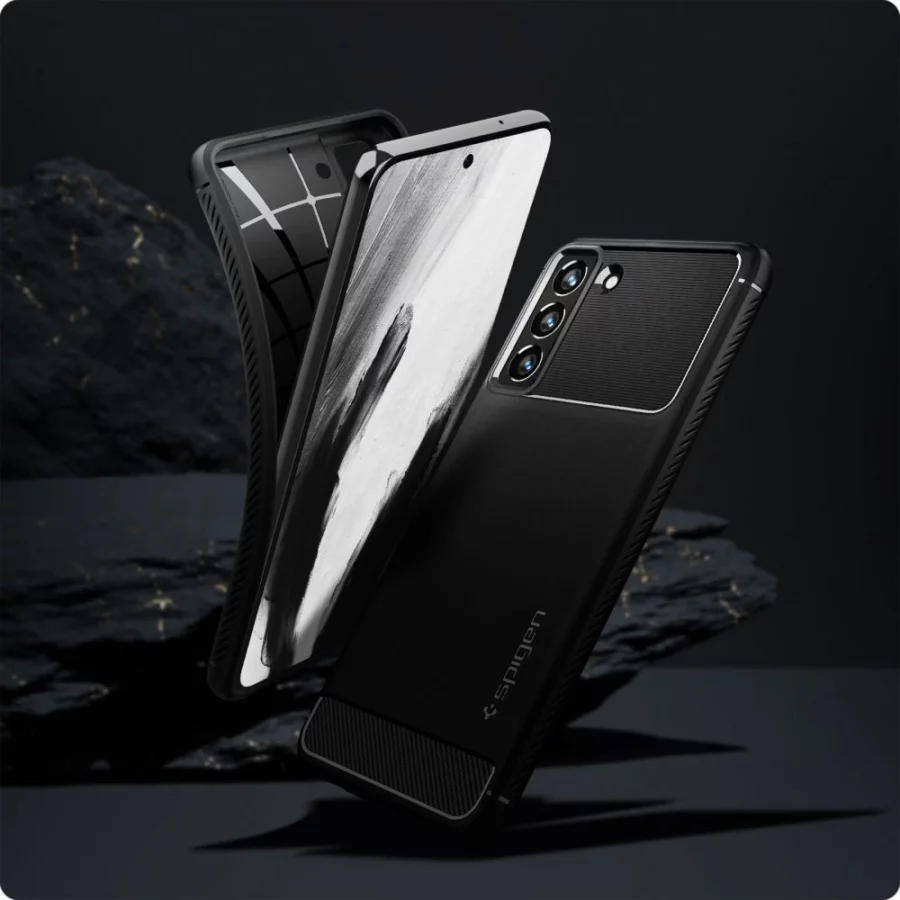 Etui Spigen Rugged Armor na Samsung Galaxy S21 FE - czarny mat