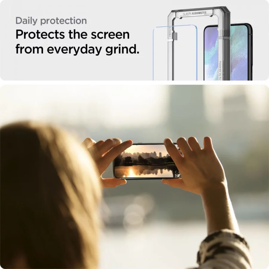 Szkło hartowane Spigen ALM Glas.tR na Samsung Galaxy S21 FE - 2 szt.