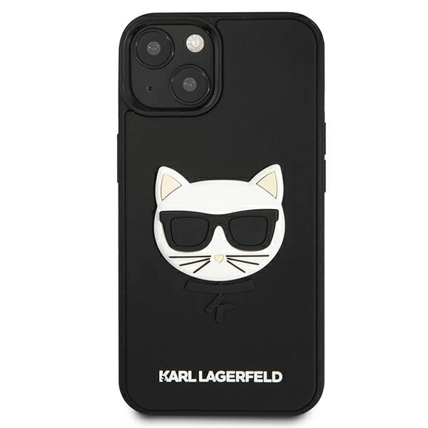 Etui Karl Lagerfeld 3D Rubber Choupette na iPhone 13 mini - czarne