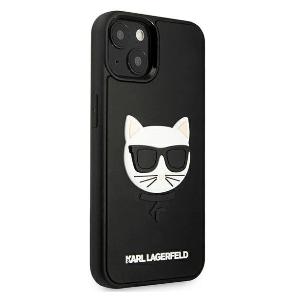 Etui Karl Lagerfeld 3D Rubber Choupette na iPhone 13 mini - czarne