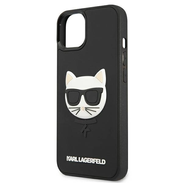 Etui Karl Lagerfeld 3D Rubber Choupette na iPhone 13 mini - czarne