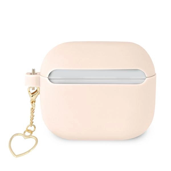 Etui Guess Silicone Charm Heart Collection na AirPods 3 - różowe
