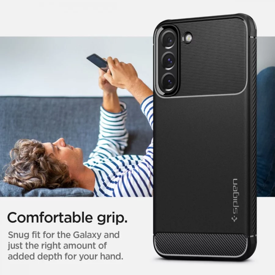 Etui Spigen Rugged Armor na Samsung Galaxy S22 - czarny mat