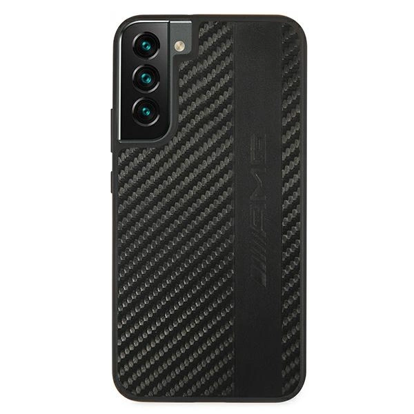 Etui AMG Carbon Stripe&Embossed na Samsung Galaxy S22+ - czarne