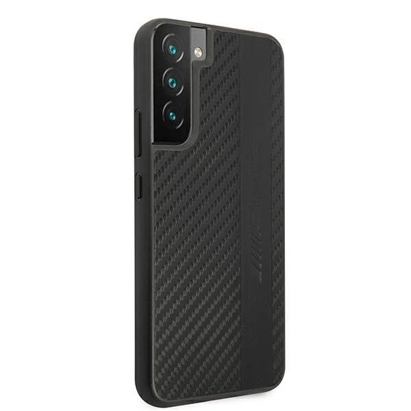 Etui AMG Carbon Stripe&Embossed na Samsung Galaxy S22+ - czarne