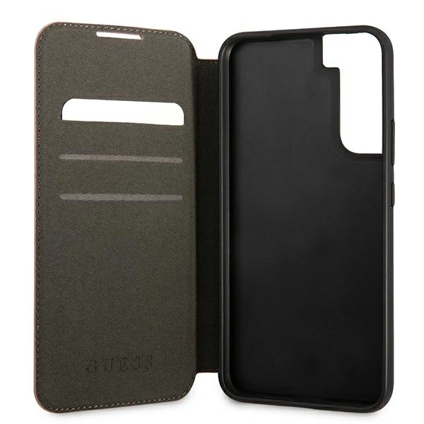 Etui Guess Saffiano Stripe na Samsung Galaxy S22+ - różowe