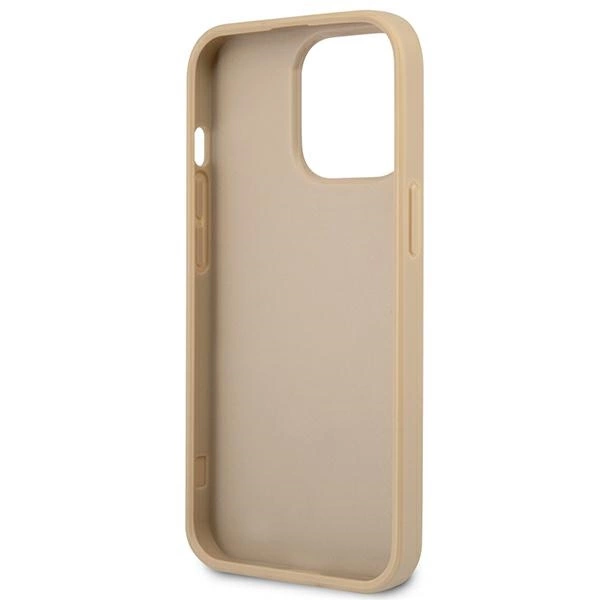 Etui Guess Saffiano Triangle Logo na iPhone 13 Pro / iPhone 13 - beżowe