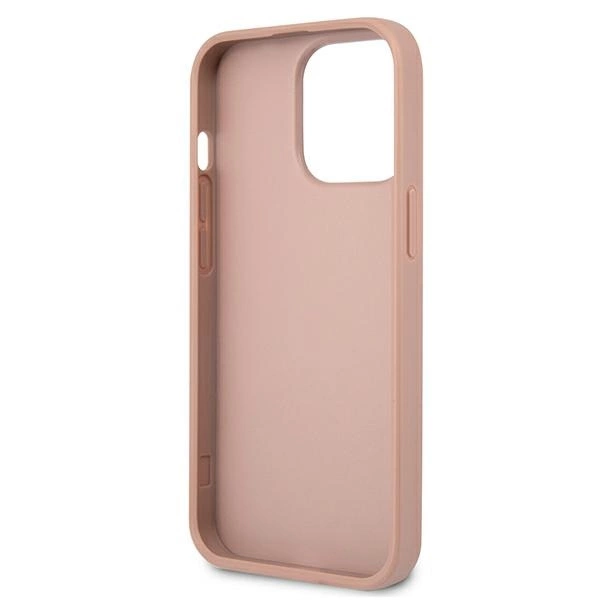 Etui Guess Saffiano Triangle Logo na iPhone 13 Pro / iPhone 13 - różowe