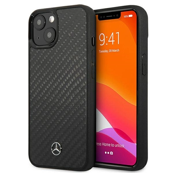 Etui Mercedes Dynamic Line na iPhone 13 mini - czarne