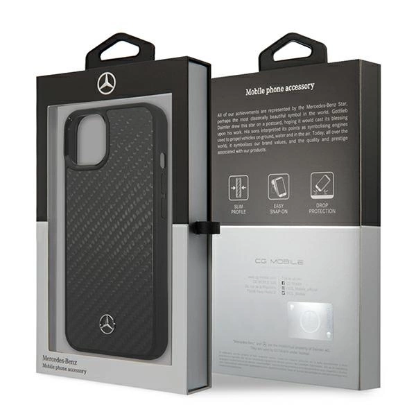 Etui Mercedes Dynamic Line na iPhone 13 mini - czarne