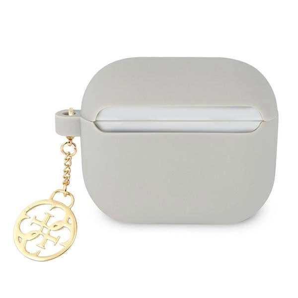 Etui Guess Silicone Charm 4G Collection na AirPods 3 - szare