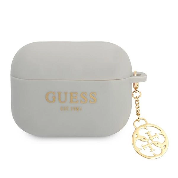 Etui Guess Silicone Charm 4G Collection na AirPods Pro - szare
