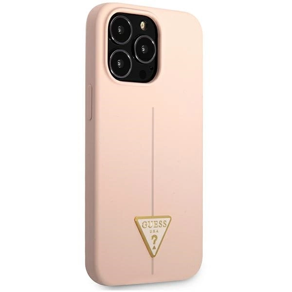 Etui Guess Silicone Triangle na iPhone 13 Pro / iPhone 13 - różowe