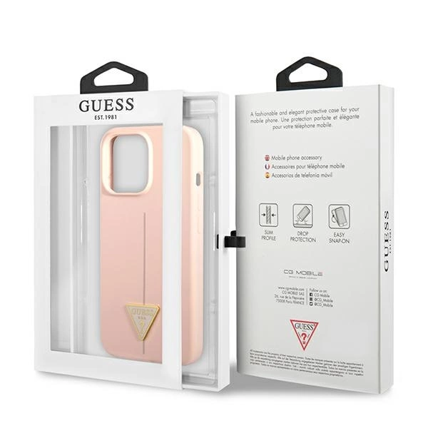 Etui Guess Silicone Triangle na iPhone 13 Pro / iPhone 13 - różowe
