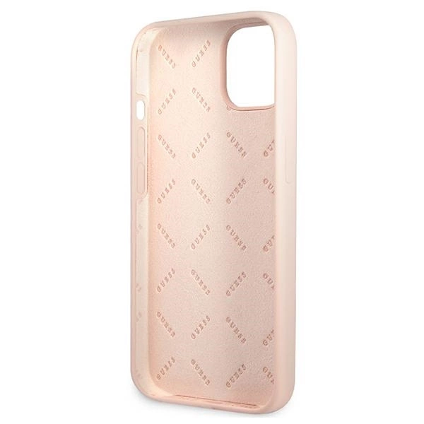 Etui Guess Silicone Triangle na iPhone 13 - różowe