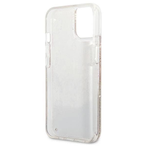 Etui Guess Paisley Liquid Glitter na iPhone 13 mini - złote