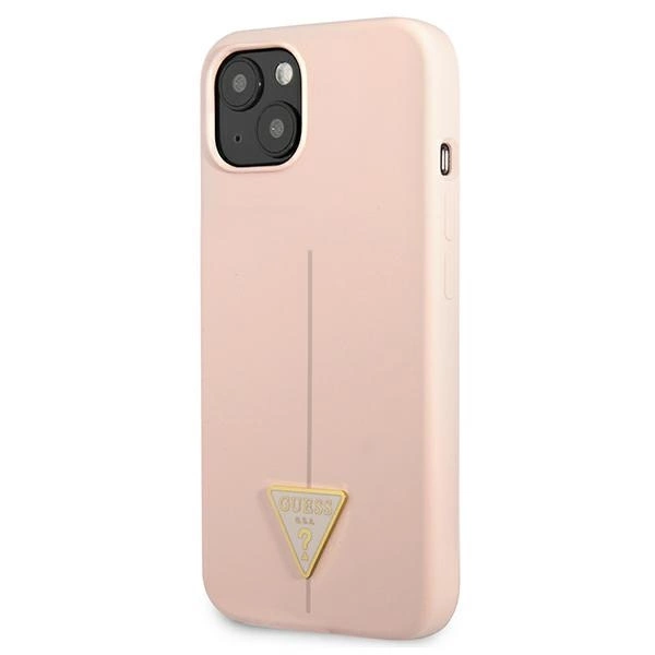 Etui Guess Silicone Triangle na iPhone 13 mini - różowe
