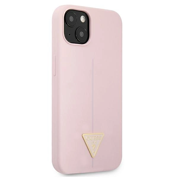 Etui Guess Silicone Triangle na iPhone 13 mini - fioletowe