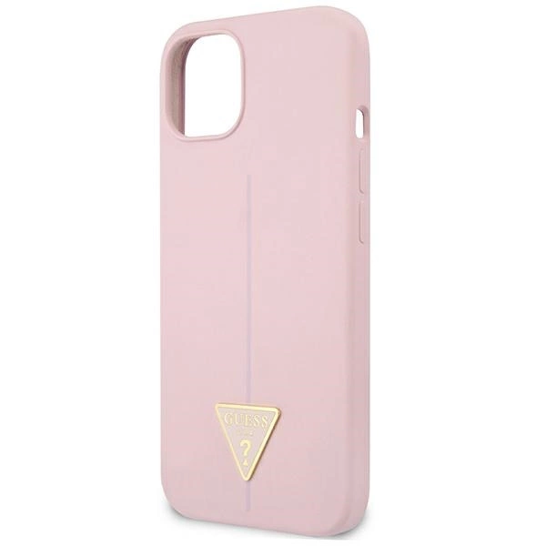 Etui Guess Silicone Triangle na iPhone 13 mini - fioletowe