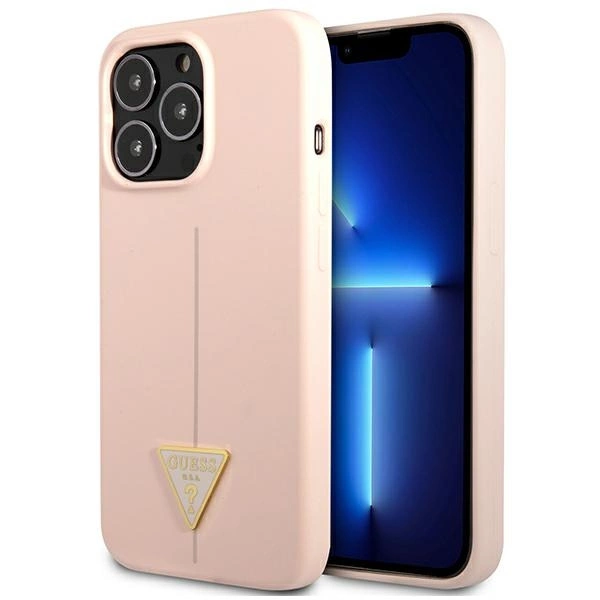 Etui Guess Silicone Triangle na iPhone 13 Pro Max - różowe
