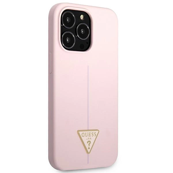 Etui Guess Silicone Triangle na iPhone 13 Pro Max - fioletowe