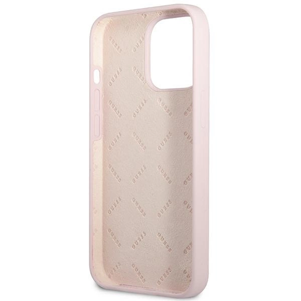 Etui Guess Silicone Triangle na iPhone 13 Pro Max - fioletowe