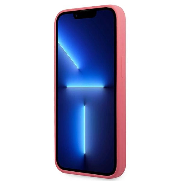 Etui Karl Lagerfeld Silicone Plaque na iPhone 13 Pro Max - fuksjowy