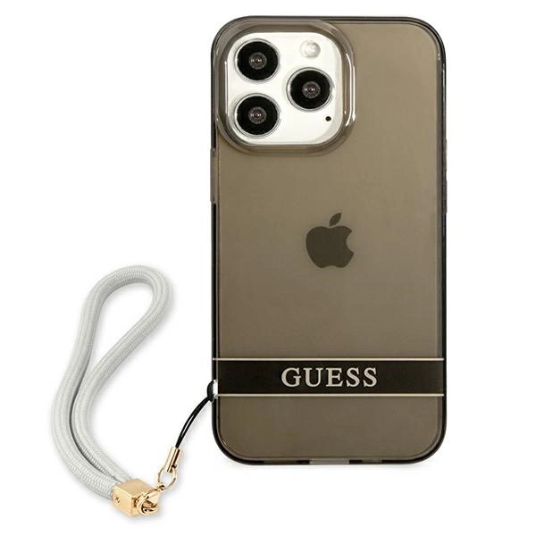 Etui Guess Translucent Strap na iPhone 13 Pro / iPhone 13 - czarne