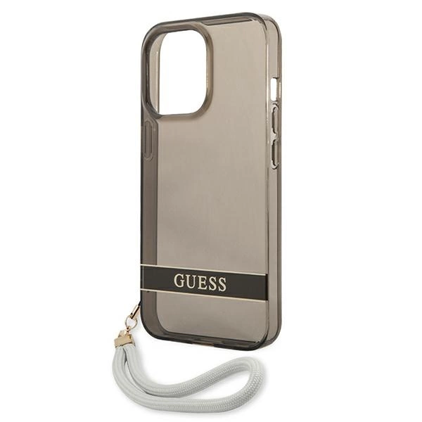 Etui Guess Translucent Strap na iPhone 13 Pro / iPhone 13 - czarne