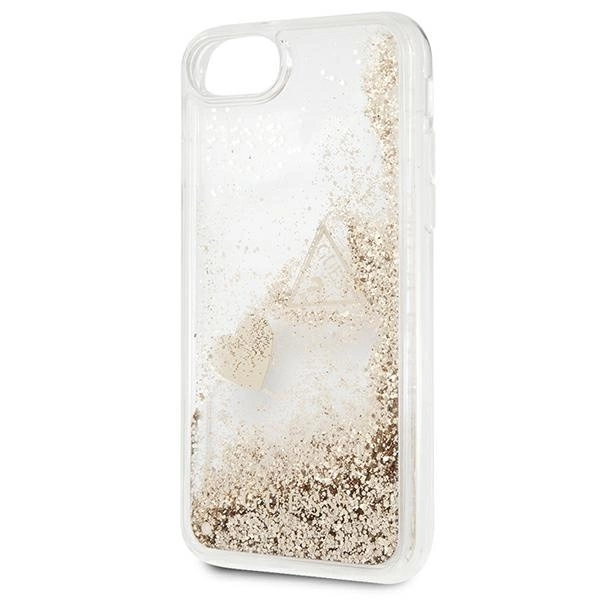 Etui Guess Glitter Charms na iPhone SE 2022 / SE 2020 / 7 / 8 - złote