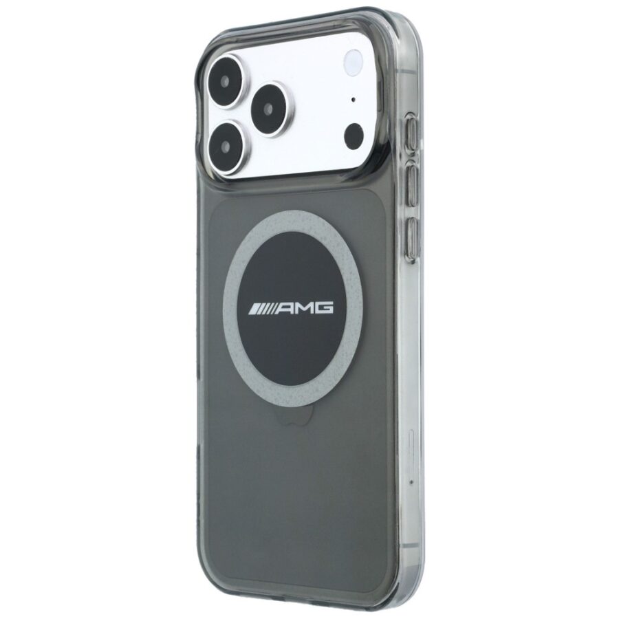 Etui AMG IML Transparent Bicolor Block   MagSafe do iPhone 18 Pro Max / 17 Pro Max czarny/szary