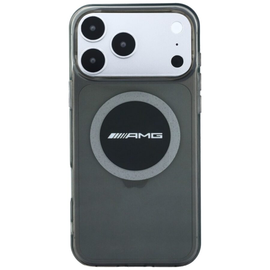 Etui AMG IML Transparent Bicolor Block   MagSafe do iPhone 18 Pro Max / 17 Pro Max czarny/szary