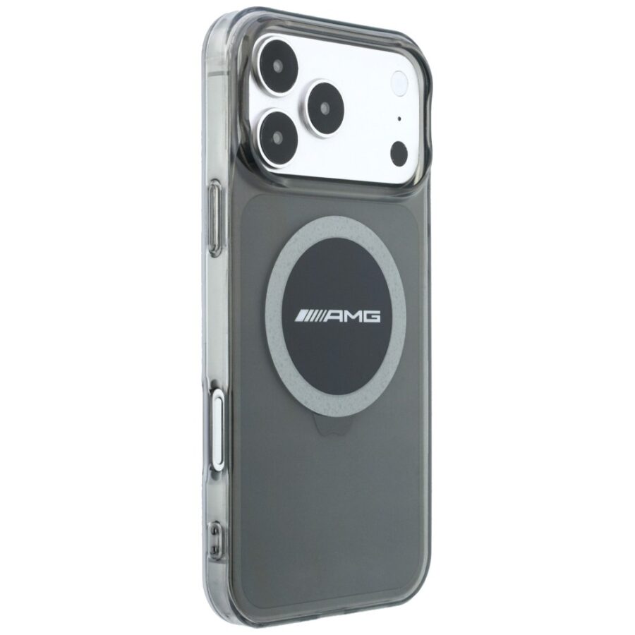 Etui AMG IML Transparent Bicolor Block   MagSafe do iPhone 18 Pro Max / 17 Pro Max czarny/szary