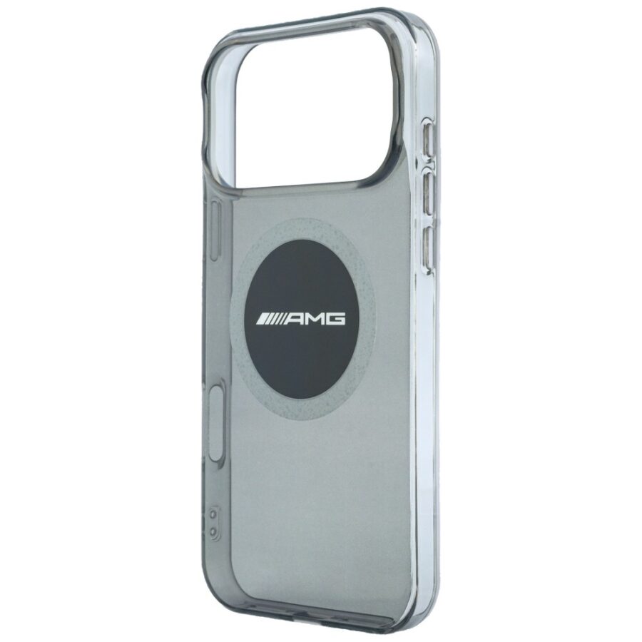 Etui AMG IML Transparent Bicolor Block   MagSafe do iPhone 18 Pro Max / 17 Pro Max czarny/szary