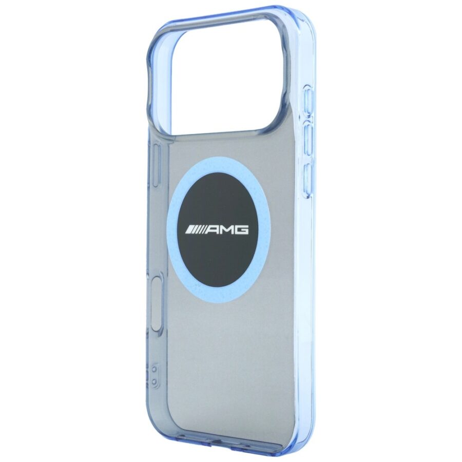 Etui AMG IML Transparent Bicolor Block MagSafe do iPhone 18 Pro Max / 17 Pro Max czarny/niebieski