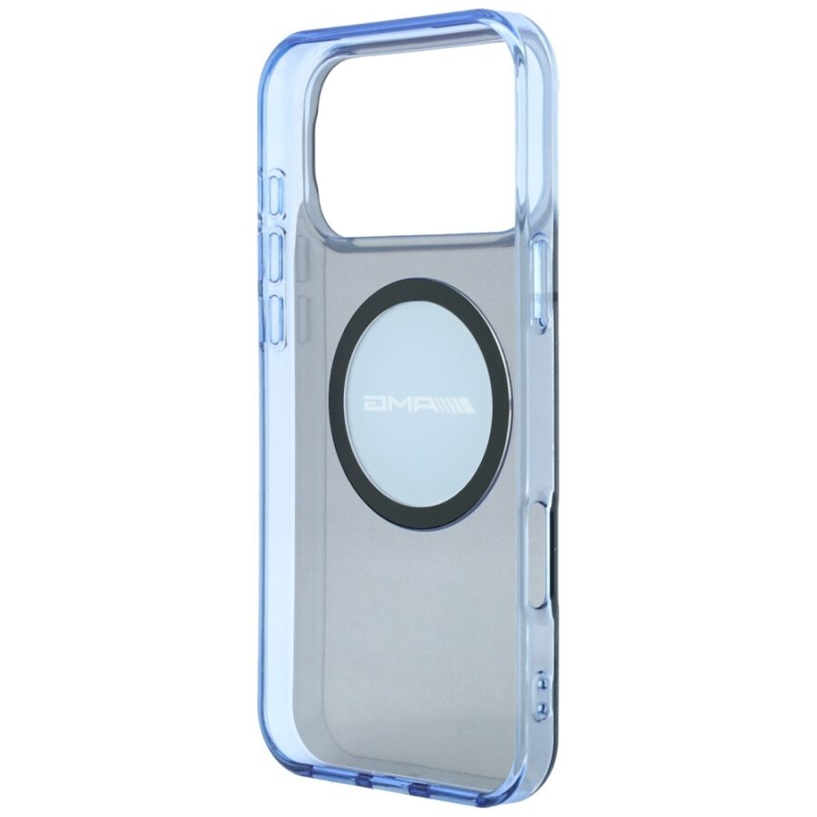 Etui AMG IML Transparent Bicolor Block MagSafe do iPhone 18 Pro Max / 17 Pro Max czarny/niebieski